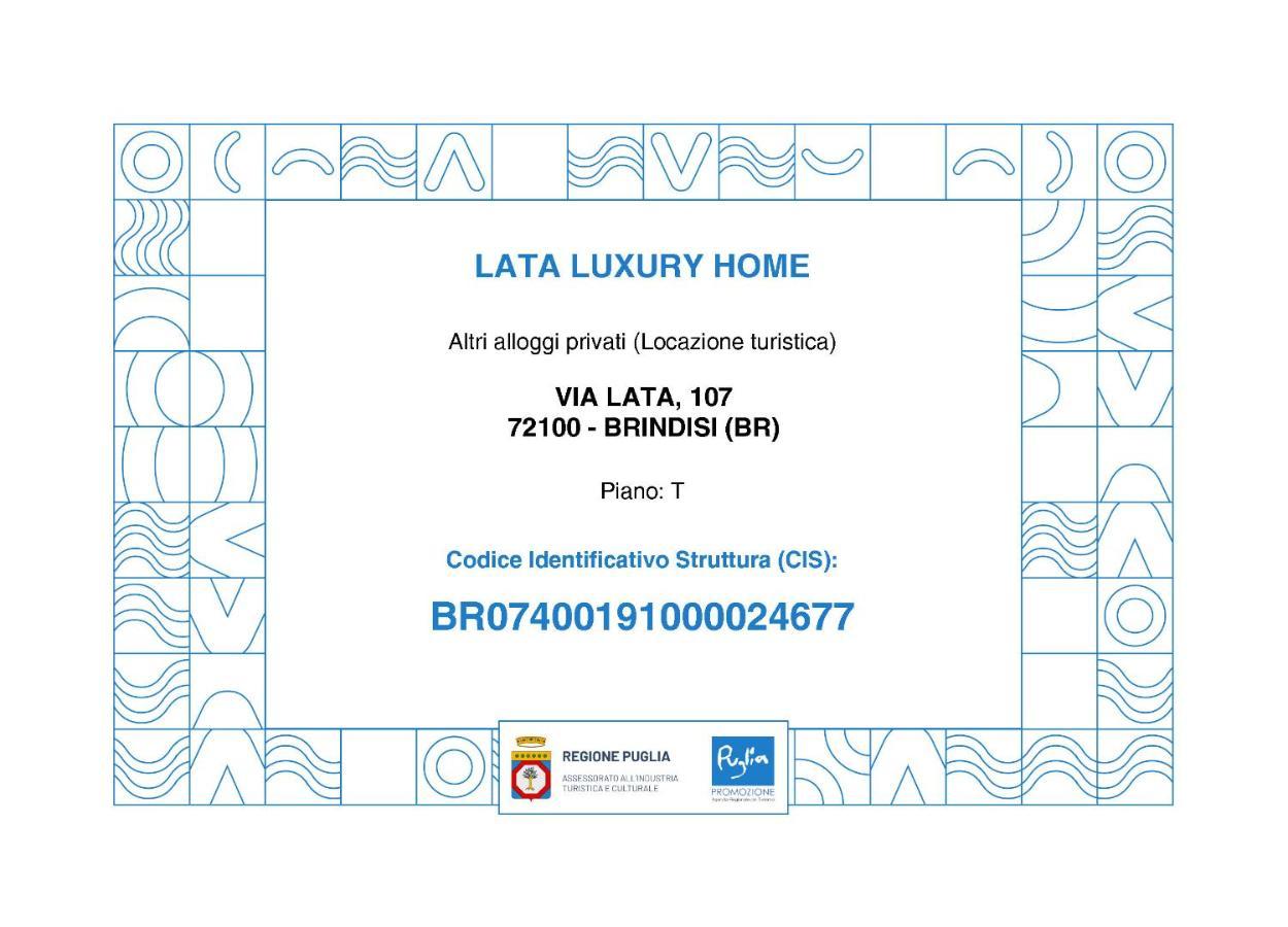 Lata Luxury Home Casa Vacanze 布林迪西 外观 照片